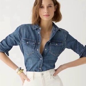 J Crew Denim Blouse